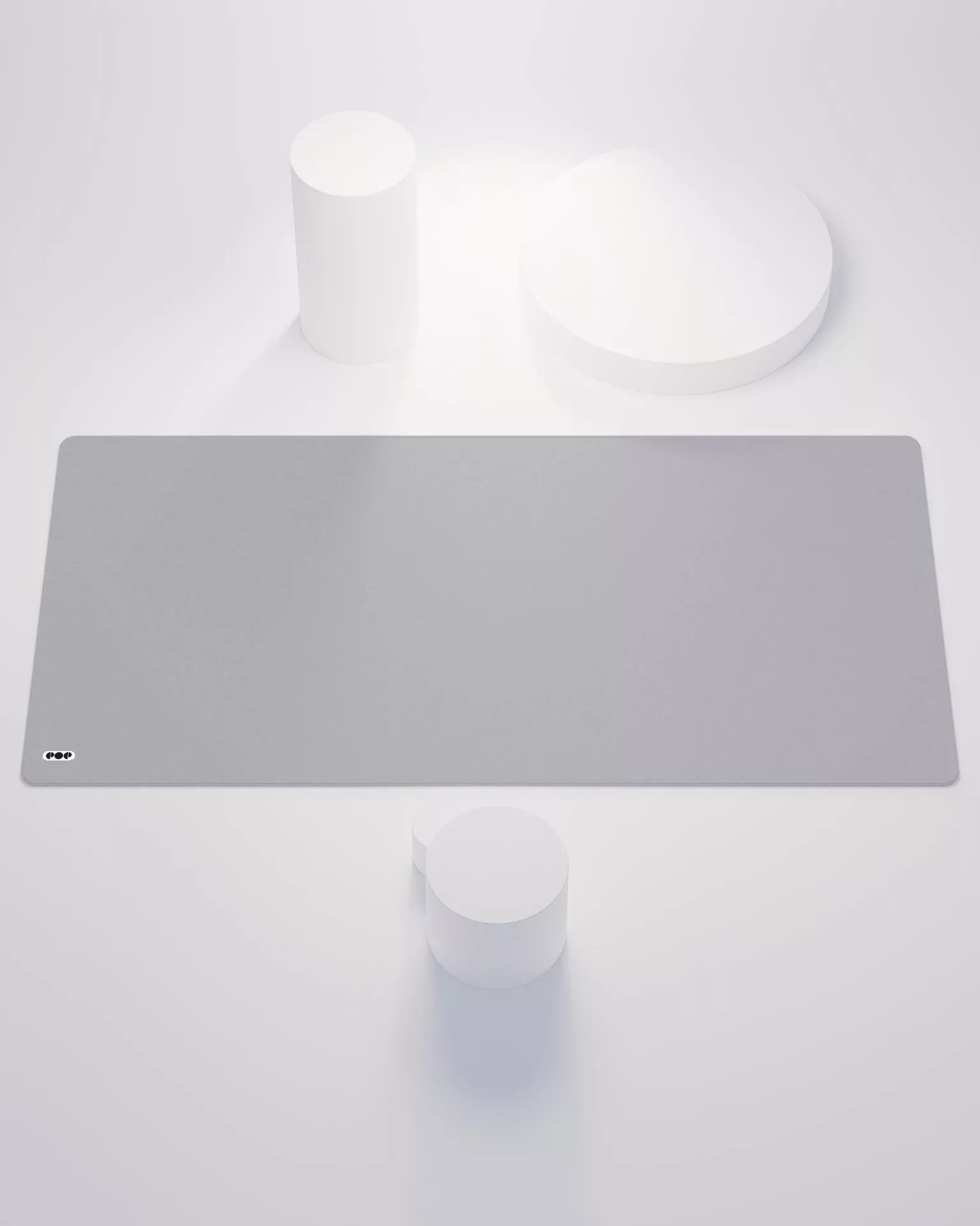 Gray Minimalist Desk Mat Mouse Pad