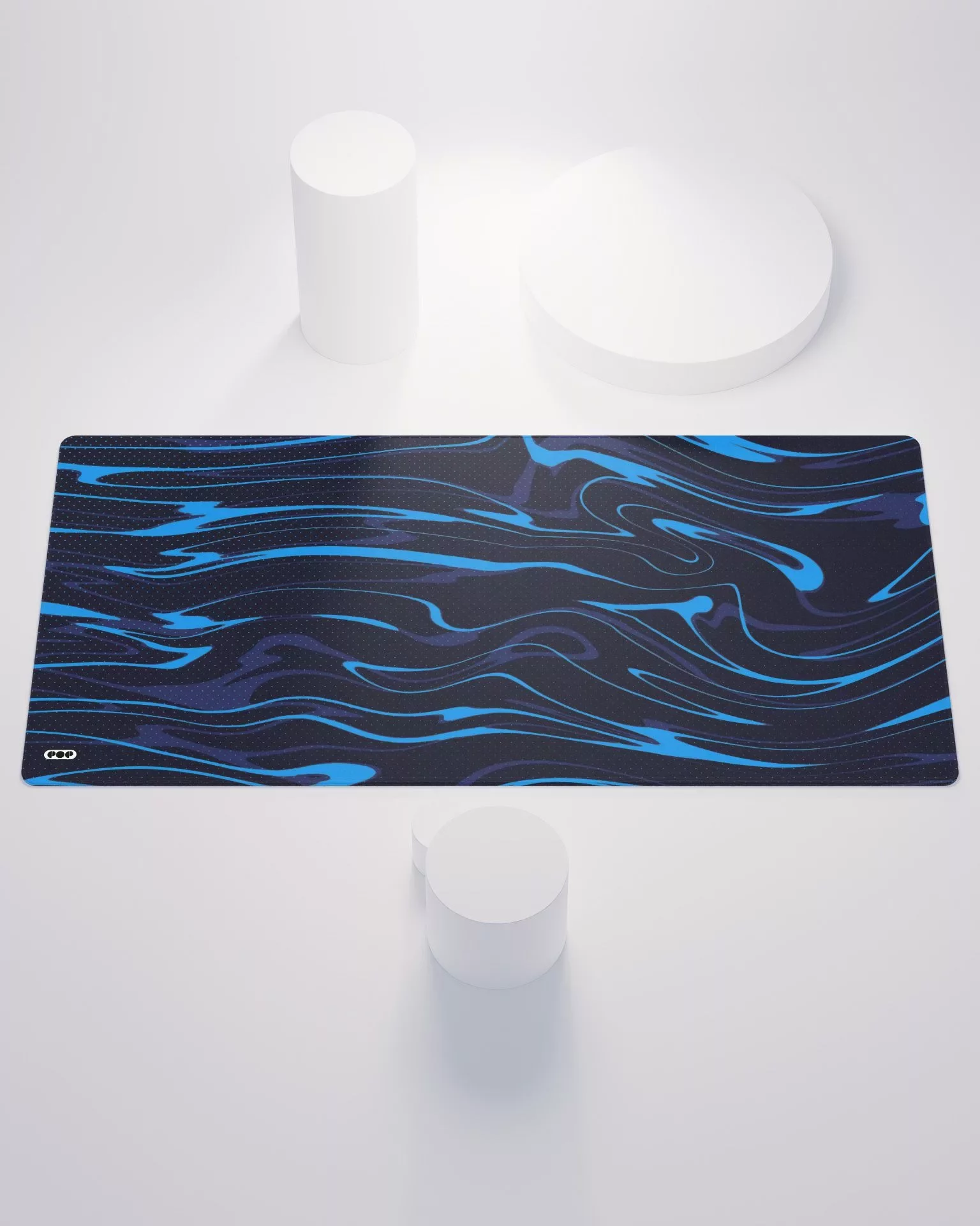 Oil Spill Blue Gaming Desk Mat Mouse Pad 1
