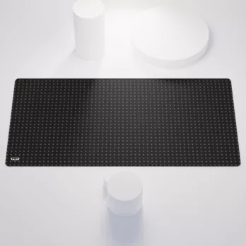 Minimalist XOXO Pattern Black Desk Mat 1