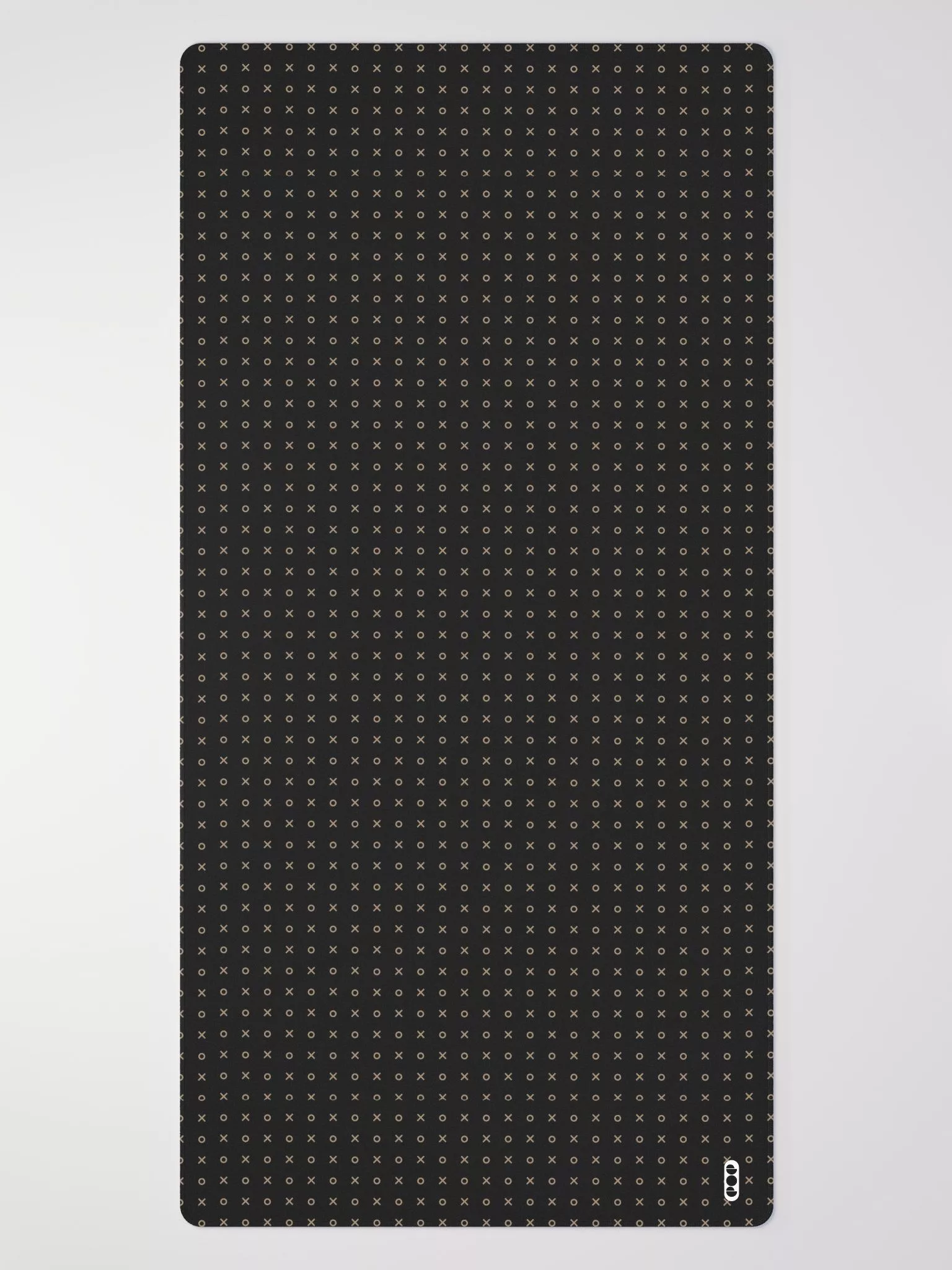 Minimalist XOXO Pattern Black Desk Mat 2
