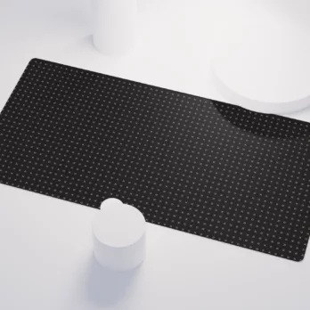 Minimalist XOXO Pattern Black Desk Mat 3